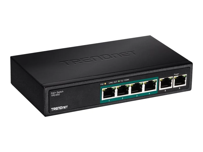 TRENDNET TPE-S50 6-Port PoE Switch 60W