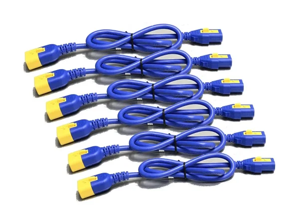APC Power Cord Kit 6EA C13-C14 0.6m Blue
