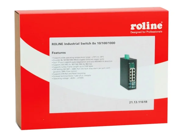 ROLINE Industrie Gigabit Switch 8x RJ-45